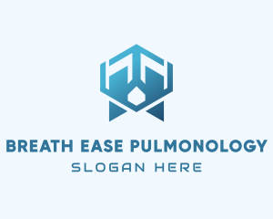 Pulmonology - Abstract Geometric Lungs logo design