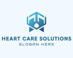 Abstract Geometric Lungs logo design