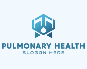 Pulmonary - Abstract Geometric Lungs logo design