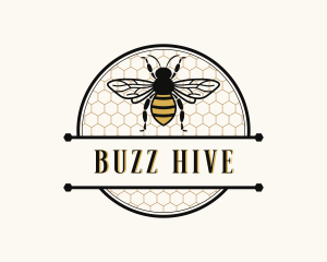 Wasp - Beekeeper Honeycomb Wasp logo design