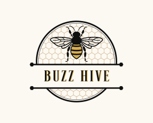 Beekeeper Honeycomb Wasp logo design