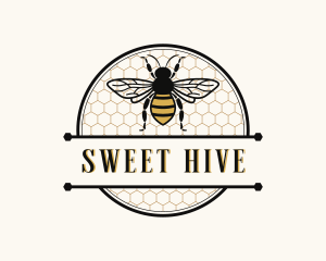 Honeycomb - Beekeeper Honeycomb Wasp logo design