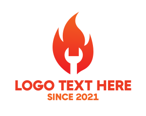 Tool Library - Fire Maintenance & Repair logo design