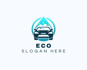 Droplet Car Cleaning Logo