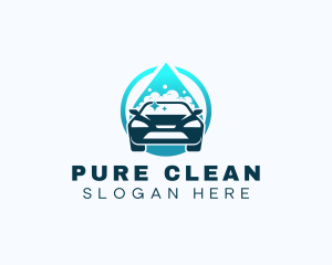 Droplet Car Cleaning logo design