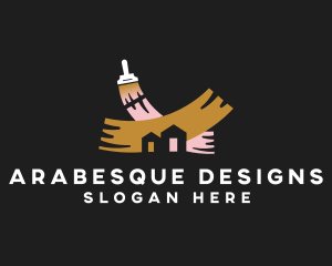 Paint Design Home logo design