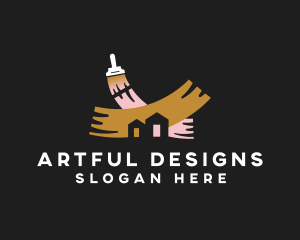 Paint Design Home logo design