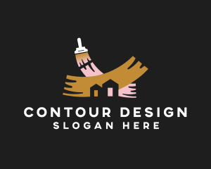 Paint Design Home logo design