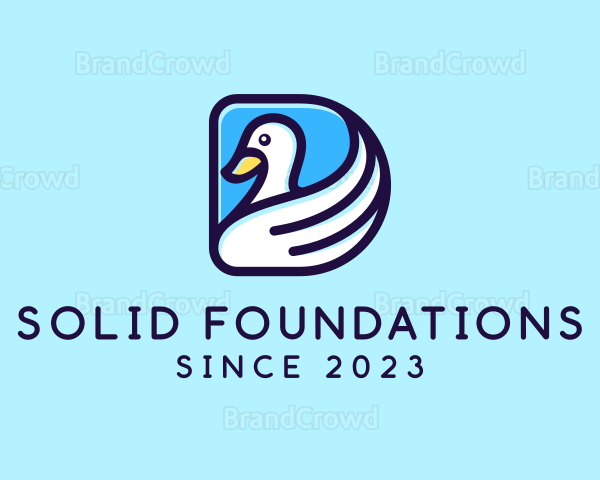 Swan Bird Wing Logo