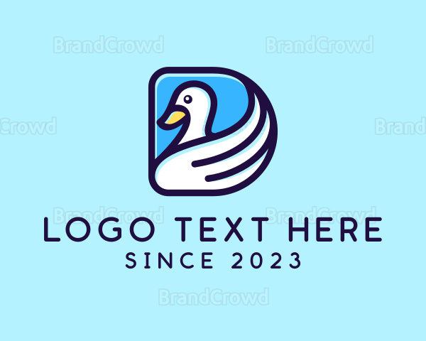 Swan Bird Wing Logo