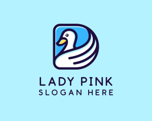 Swan Bird Wing Logo