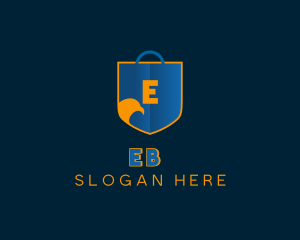 Eagle Shield Shopping logo design