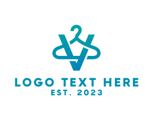Letter V - Blue Laundry V logo design