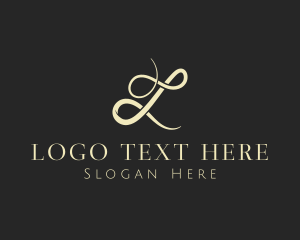 Handwriting - Elegant Cursive Thread logo design