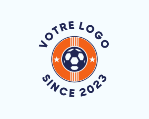 Ice Curling - Soccer Team Badge logo design