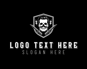 Skull - Mercenary Hunter Knife logo design