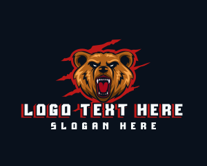 Player - Wild Angry Bear Gaming logo design