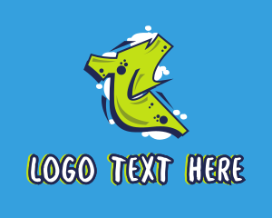 Letter T - Graffiti Letter T logo design