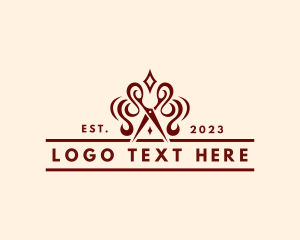 Stationery - Elegant Scissors Dressmaker logo design