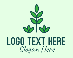 Vegetarian - Green Eco Garden Plant logo design