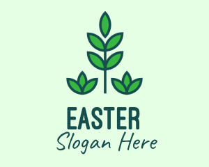 Vegan - Green Eco Garden Plant logo design