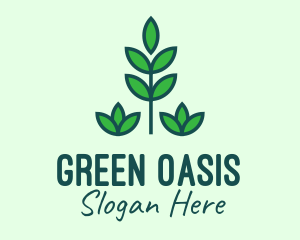 Green Eco Garden Plant logo design