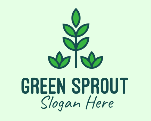 Green Eco Garden Plant logo design