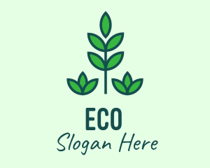 Green Eco Garden Plant logo design