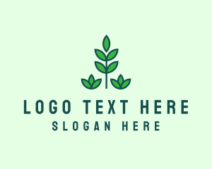 Green Eco Garden Plant logo design