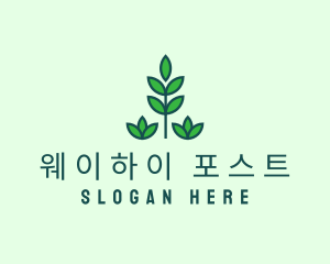 Green Eco Garden Plant logo design