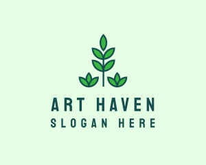 Green Eco Garden Plant logo design