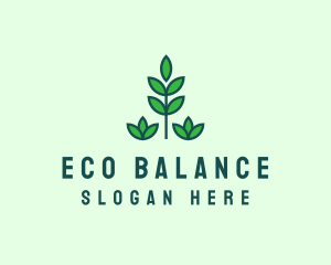 Green Eco Garden Plant logo design