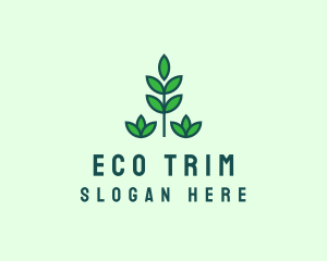 Green Eco Garden Plant logo design