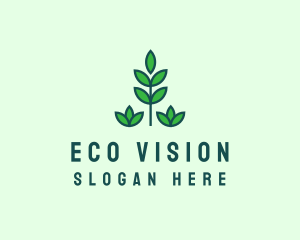 Green Eco Garden Plant logo design