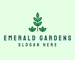 Green Eco Garden Plant logo design