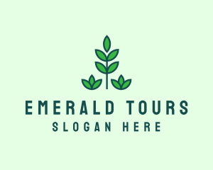 Green Eco Garden Plant logo design