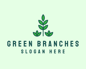 Green Eco Garden Plant logo design