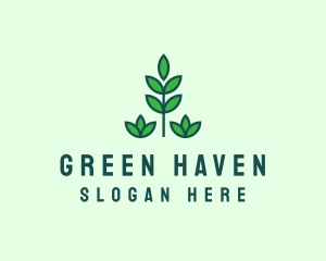 Green Eco Garden Plant logo design