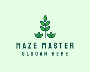 Green Eco Garden Plant logo design