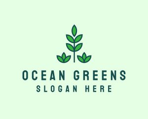 Green Eco Garden Plant logo design