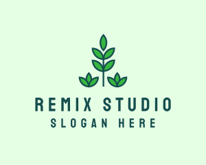 Green Eco Garden Plant logo design