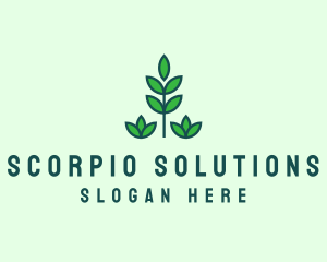 Green Eco Garden Plant logo design