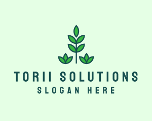 Green Eco Garden Plant logo design