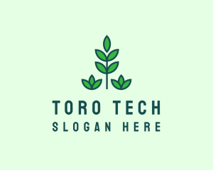 Green Eco Garden Plant logo design