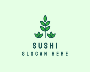 Green Eco Garden Plant logo design