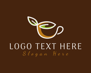 Mocha - Leaf Cup Cafe logo design