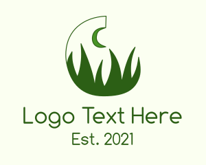 Lawn Maintenance - Green Evening Grass logo design