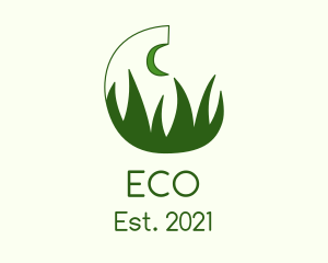 Lawn Maintenance - Green Evening Grass logo design