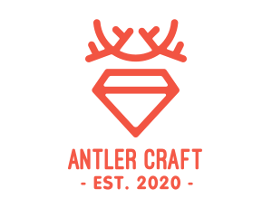 Red Diamond Antlers logo design