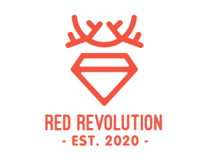 Red Diamond Antlers logo design